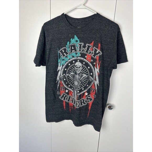 Live To Ride 1977 Size L Men’s Motorcycle Skeleton Biker Helix T-Shirt Vintage - Picture 1 of 5